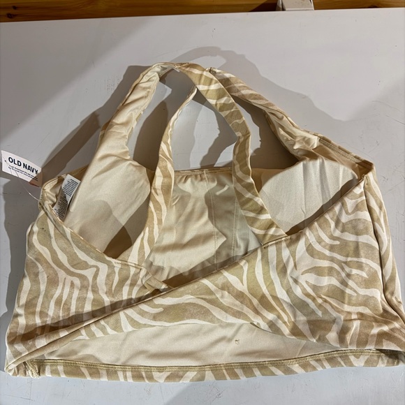 Old Navy Cream Zebra Print Crop Top - Picture 2 of 3